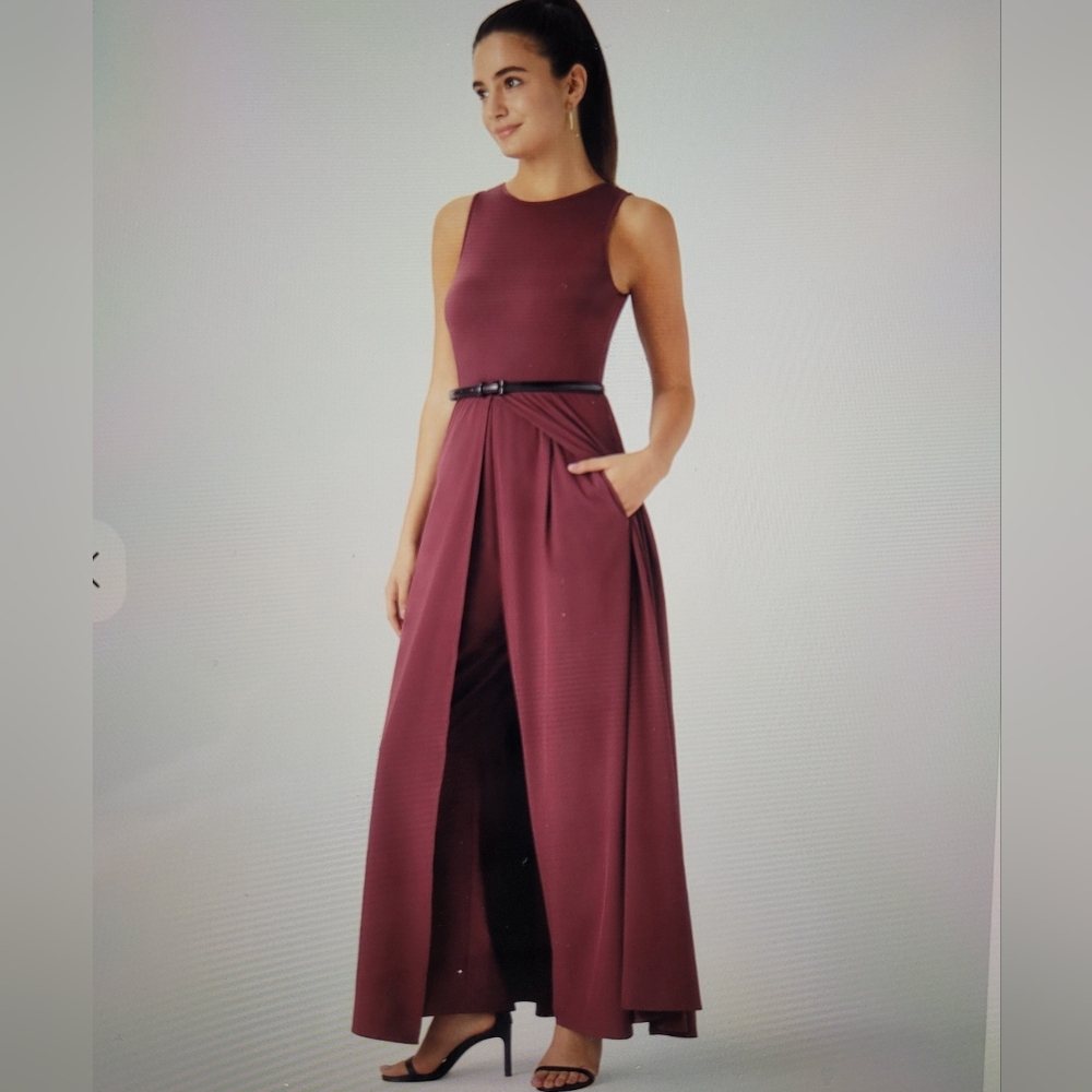 NWT HALARA Breezeful One-piece Jumpsuit. Burgundy Color Sx Xl